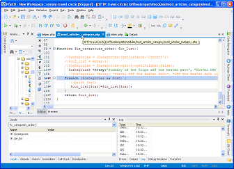 Debugger in PHP Editors