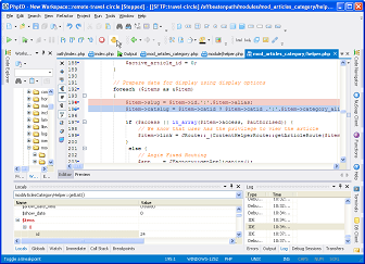 Debugger in PHP Editors