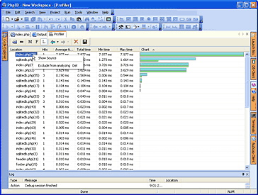 Sorting the data contained in a PHP Profiler Report